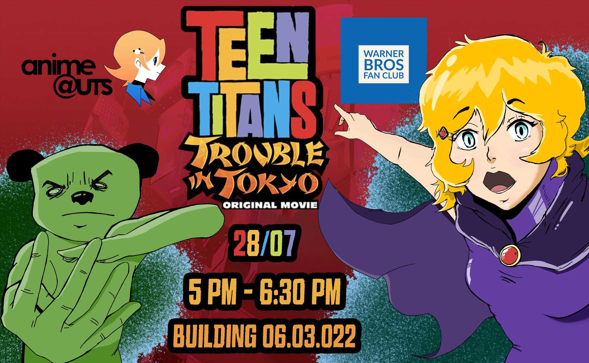 Teen Titans: Trouble In Tokyo | Anime@UTS X UTS Warner Bros Fan Club Movie  Night!