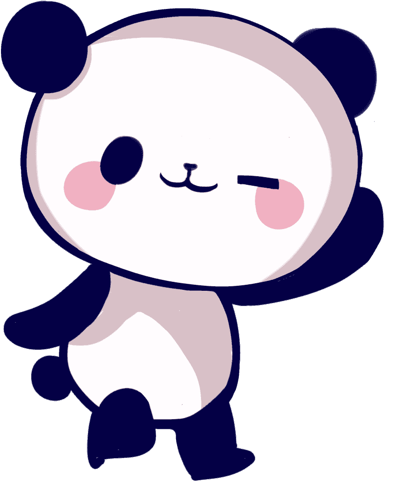 Panda-san waving